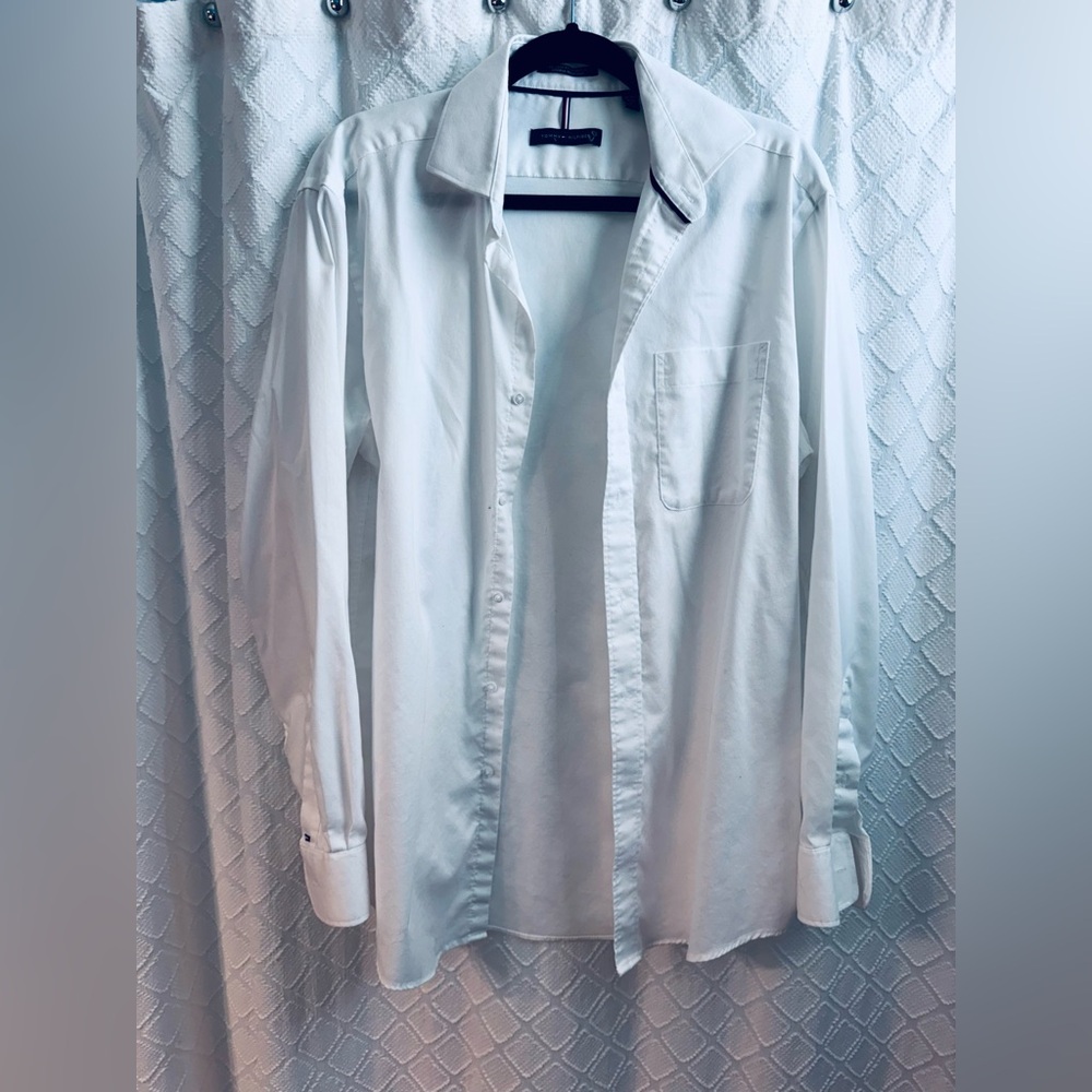 Tommy Hilfiger White Casual Button Down Shirt
